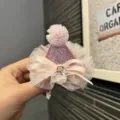 Süße rosa Glitzer Partyhut Haarklammer mit Net Schleife und Strassanhänger für Kinder. - Lotusrosa (W1-3)