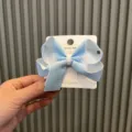 Kinder zweifarbige Schleife Haarspange süße Kinder Haarnadel Mode Haaraccessoires - Hellblau