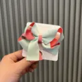 Süße zweifarbige Schleife Haarklammer für Kinder Mädchen, stilvolles Band Haaraccessoire, Alltag. - Smaragdgrün