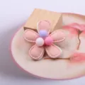 Kinder niedliche rosa Blume Haarklammer DIY handgemachte Zubehör mit bunten Perlen. - Blumen Halbzeug Zubehör (K1-6) / Aprikose