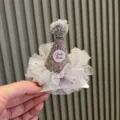 Baby Geburtstag Party Haarklammer Tüll Netz Kegel Hut Haaraccessoire Für Mädchen - Haarspangen-Stil / Grau