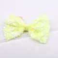 Carino fermaglio per capelli con fiocco di paillettes scintillanti stile principessa - Stile Semilavorato Giallo Brillante (N1-5)