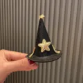 Halloween Hexenhut Haarklammer Schwarz Glitzer Gold Stern Haarnadel Party Zubehör - Klassisches Schwarz