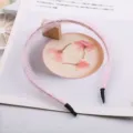 Diadema de malla rosa para niñas lindo lazo accesorio para el cabello diseño de moda actual - Diadema Rosa Claro Solo