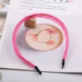 Diadema de encaje rosa para niñas, bonito accesorio para el pelo para uso diario. - Diadema Rosa Fucsia Dulce Solo