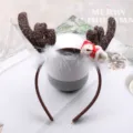 Weihnachten Rentier Geweih Haarreif pluesch süß kinder weihnachtsfest haaraccessoires - Kastanienbrauner Bär