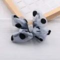Blau-graue Chiffon Polka Dot Schleife Haarspange Variante, süßes Mädchen Haarschmuck für Sommer. - DIY Material (36) / Mondblau