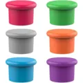 Colorful silicone wine bottle stoppers set, soft sealing plugs for glass bottles 6pcs - 6-Piece Set