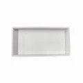 Bandeja de almacenamiento de silicona blanca rectangular jabonera cocina organizador - Blanco