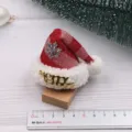 Christmas miniature Santa hat DIY accessory glittering festive holiday hair clip decor - Magenta Semi-finished Small Style