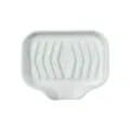 Portasapone in silicone bianco con design di scarico, supporto antiscivolo per il bagno. - Portasapone a Piccola Apertura / Bianco