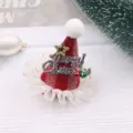 Weihnachten Mini Mütze Haarklammer DIY festlich glitzernd rot Haarschmuck für Kinder Damen - Rotes Halbfabrikat