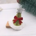 Pince à cheveux sapin de Noël mignon enfant accessoire étoile scintillante nœud peluche - Vert Olive Semi-Fini T5-2