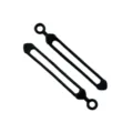 Brida de silicona negra con diseño de corazón para la gestión y almacenamiento de cables. - Negro