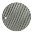 Round silicone honeycomb hot pad heat insulation mat for dining table kitchen bowl and cup. - Gray