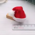 Mini red white felt Santa hat DIY craft accessory for festive hair clips and holiday decor. - Magenta Semi-finished Regular Style