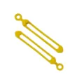 Brida de silicona amarilla y organizador de cables con diseno de corazon para oficina. - Amarillo
