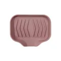 Portasapone in silicone per bagno, vassoio scola sapone rosa, supporto antiscivolo doccia. - Portasapone a Piccola Apertura / Caffè Moka