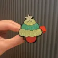 Weihnachtsbaum Glitzer Haarklammer süßer Cartoon Seitenclip festliches Haaraccessoire - Weihnachtsbaum / Smaragdgrüne Haarnadel TA4-3
