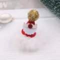 Weihnachten Mini Nikolausmütze Haarschmuck DIY süß rot weiß festliche Haarspange Deko - Rosenrot Halbfabrikat-Stil