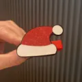 Weihnachtsmütze Haarklammer rot Glitzer süßes Urlaubs Haaraccessoire für Damen Mädchen SKU - Korallenrote Haarklammer TA4-3