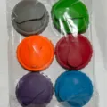 Bunte Silikon Dosenkappen Set, auslaufsichere weiche Dichtungsdeckel für Cola und Becher. - Runder Knopfstil / 6er Set / 6-Teiliges Set