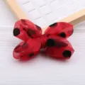 Rote transparente Pünktchen Haar Schleife Klammer für Mädchen Sommer süß Haarschmuck Kopfbedeckung - DIY Material (36) / Helles Weinrot