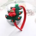 Weihnachtsbaum Haarreif für Kinder, süßer rot-grüner Haarreif mit glänzenden Strasssteinen. - Grüner Weihnachtsbaum