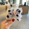 Süße Chiffon Pünktchen Schleife Haarspange für Mädchen, Sommer Prinzessin Haarschmuck. - Rosa
