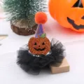Halloween zucca molletta per capelli luminosa simpatico tulle nero accessorio festa bambini - Arancione