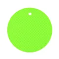 Round green silicone honeycomb hot mat, non-slip heat-resistant kitchen pad for bowls and cups. - Green