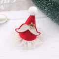 Mini Weihnachts-Weihnachtsmann-Mütze Haarklammer DIY Festliche Haaraccessoires süße Deko - Orangerot Halbfertig