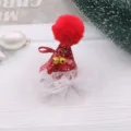 Weihnachten Mini Weihnachtsmütze Haarschmuck DIY rote glitzernde Mütze mit weißem Tüll. - Rotglocke Halbfertig