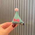 Weihnachtshut Haarklammer mit rosa Pompon und Schleife fur niedliche Kinder Feiertagsfrisur. - Sattes Grün
