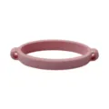 Elastic silicone water bottle strap ring, portable cup lanyard connector in pink color. - Light Pink