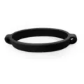 Black silicone water bottle strap ring elastic carrier band for portable cups daily use - Black