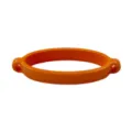 Silicone water bottle strap ring, elastic silicone cup holder connector, portable bottle band. - Orange
