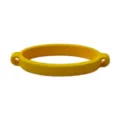 Yellow silicone water bottle strap ring, elastic cup lanyard holder band for outdoor portable use. - Yellow