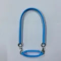 Blue silicone water bottle strap elastic ring portable cup sling holder band variant. - Sky Blue (Oval Cup Sleeve Ring + Lanyard, Pearlescent Bag)
