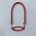 Portable red silicone water bottle strap with elastic ring and metal hooks for outdoor use. - Red (Oval Cup Sleeve Ring + Lanyard, Pearlescent Bag)