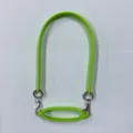 Silicone water bottle strap green elastic cup holder band portable carrier sling - Grass Green (Oval Cup Sleeve Ring + Lanyard in Pearlescent Bag)