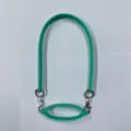 Silicone Water Bottle Strap Holder Portable Cup Ring Lanyard Carrier Teal Green Metal Clips - Green (Oval Cup Sleeve Ring + Lanyard in Pearlescent Bag)