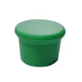 Green silicone wine bottle stopper, flexible round sealing plug for glass bottles. - Green