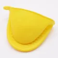 Gelber Silikon Mini Ofenhandschuh Hitzebeständig Topfhandschuh Küche Backen Greifer - Verdickt / Gelb