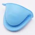 Blauer Silikon Ofenhandschuh Hitzebeständiger Topfuntersetzer dicker Küchen Backhandschuh - Dünner Stil / Blau