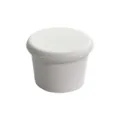 White silicone wine bottle stopper, round sealing cap plug for glass bottles, soft barware. - White