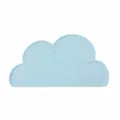 Light blue silicone cloud placemat for kids, waterproof, oil-proof, and heat-resistant. - Light Blue