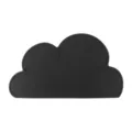 Black silicone cloud placemat waterproof heat resistant children table mat kitchen accessory - Black