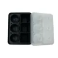 Bac à glaçons en silicone avec couvercle 3 sphères 3 carrés moule à glaçons whisky - 3 carrés + 3 sphères noir