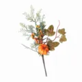 Artificial autumn pumpkin berry floral stem for Halloween Thanksgiving home decor and wreaths - Yellow Pumpkin Style